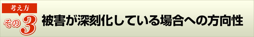 （その３）被害が深刻化している場合への方向性